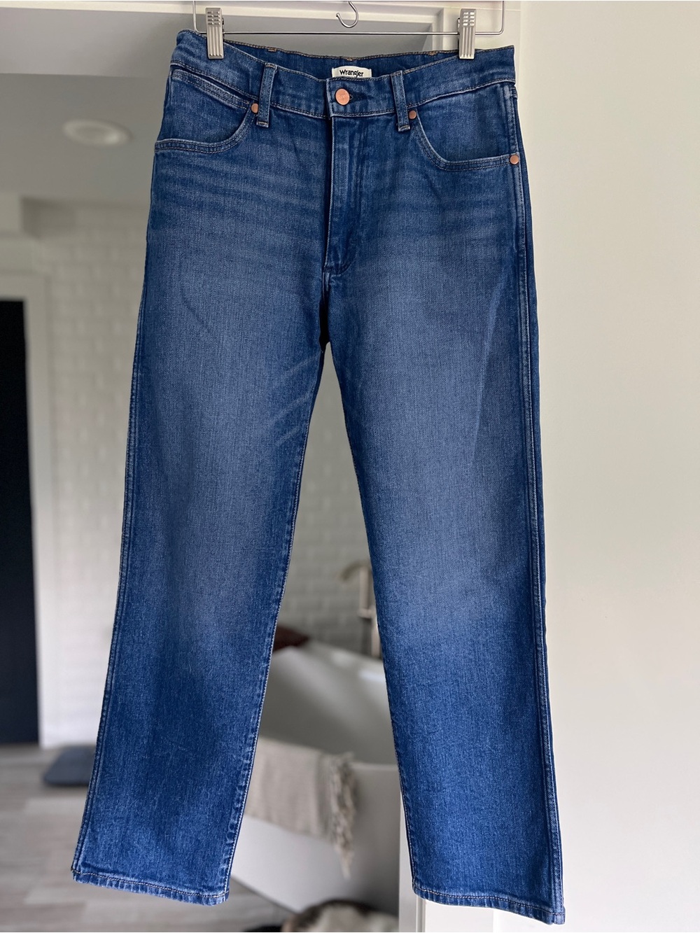 Wrangler Straight Leg Jeans - Dark Blue - Picture 2 of 6